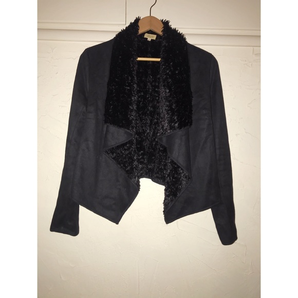 Circa early 2010s, Black Faux Fur Jacket By Piko 1988 from Need Supply Co, Sz L - Picture 4 of 8